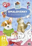 Omalovánky A4 se samolepkami Štěňátka a koťátka