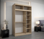 Šatní skříň Abi Bo s nástavcem Barva korpusu: Dub artisan, Rozměry: 250 cm, Dveře: Dub artisan