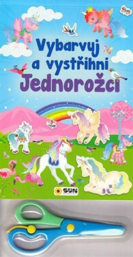 Vybarvuj vystřihni Jednorožci