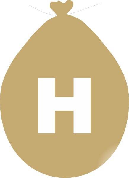 Balónek písmeno H zlaté balonky.cz Balónek písmeno H zlaté balonky.cz