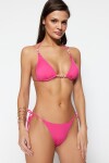 Trendyol Fuchsia Triangle Pearl Příslušenství Bikiny Top