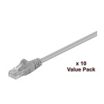MicroConnect V-UTP5005VP RJ45 síťové kabely, propojovací kabely 0.5 m šedá 10 ks