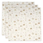 Jollein Pleny 3 ks 70x70 cm Miffy Family Farm / Látkové pleny / 100% bavlněný mušelín (535-851-68156)