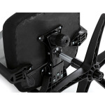 Kancelářská židle, šedá síťovina, černý plast, kolečka na tvrdé podlahy