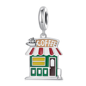 Elenys stříbrný visací přívěsek Coffee Shop