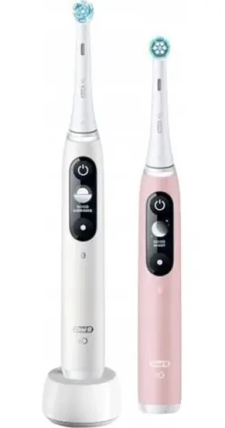 Oral-B iO 6 Duo bílá/růžová / Elektrický zubní kartáček / s pouzdrem (iO 6 Duo White/Pink Sand)