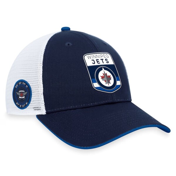 Fanatics Pánská kšiltovka Winnipeg Jets Draft 2023 Podium Trucker Adjustable Authentic Pro