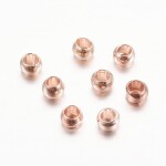 Zamačkávací rokajl - 2,0 mm x 1,2 mm - růžově zlatý - 1 g