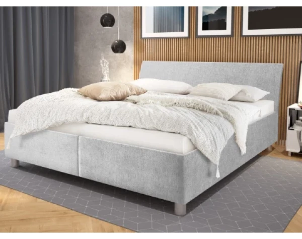 Postel Bali 180x200 cm, světle šedá látka