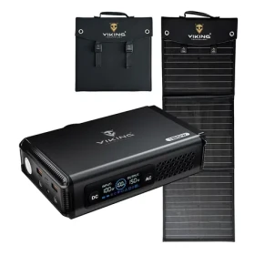 Viking VALI150 + L60 PD / Set powerbanka a solární panel / 9600 mAh / 138 Wh / 150 W / solární dobíjení 60 W (VALI150L60PD)