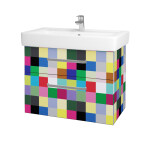 Dřevojas - Umyvadlová skříňka Q MAX SZZ2 80 - Individuální odstín dle RAL/NCS / Úchytka T01 / Individuální odstín dle RAL/NCS 141974A