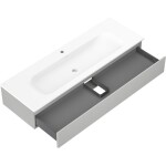 MEXEN/S - Orio koupelnová skříňka 140 cm s umyvadlem Vela, 1 šuplík, šedá mat/bílá mat 91A10-14023-1-BF62-W23M01