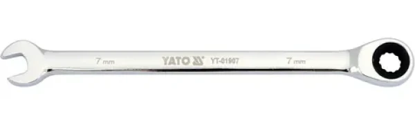 YATO YT-01907 / Klíč očkoplochý ráčnový 7 mm / 130 mm (YT-01907)