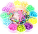 Sada gumiček 900 ks na výrobu náramků Loom band - květina