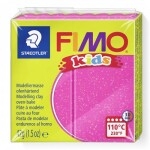 FIMO Kids 42g - dětská modelovací hmota růžová se třpytkami