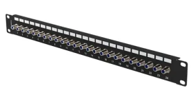 Lanberg PPRF-R624-B černý / Patch panel / 24 portů / F konektor / 1U / 19" (PPRF-R624-B)