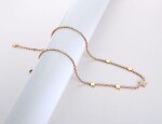 Ocelový choker náhrdelník Patricia Gold - hvězdy, Zlatá 38 cm + 5 cm (prodloužení)