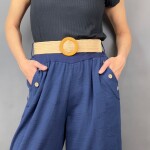 HOSH Kalhoty Julieta Velikost: UNI, Barva: Světle modrá