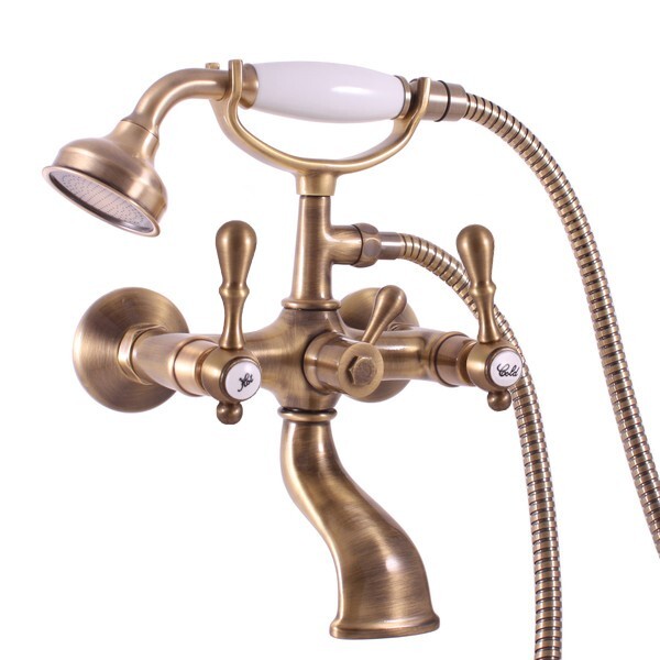 RAV Slezák - MORAVA RETRO - Vanový set s baterií, Stará mosaz (Bronz) MK459.5/2SM MK459.5/2SM
