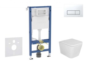 GEBERIT - Duofix Set předstěnové instalace, klozetu Arkas I a sedátka softclose, tlačítko Delta50, alpská bílá SANI11CA3159B