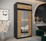 Šatní skříň Abi T1 s nástavcem Barva korpusu: Bílá, Rozměry: 250 cm, Dveře: Dub artisan