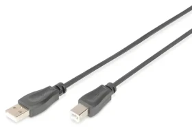 Digitus USB 2.0 kabel A-B černý / Kabel / 1,8 m / USB 2.0 (AK-300105-018-S)