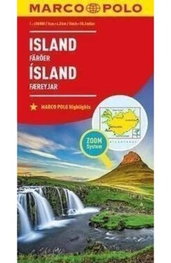 Island, Faerské ostrovy 1:650 000 / turistická mapa (ZoomSystem)