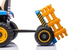 Mamido Dětský elektrický traktor BBH-030 s přívěsem modrý