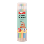 APLI pastelky stiskací s náhradními tuhami, 12 ks, mix barev