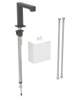 GEBERIT - Brenta Elektronický umyvadlový ventil, bateriové napájení, easy to clean, matná černá 116.174.14.1