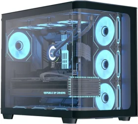 AeroCool P500C-G-BK-v1 černá / Počítačová skříň / Midi-Tower / temperované sklo / ATX / ARGB (ACCM-PN01043.11)