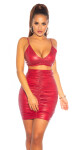 Sexy Koucla Wetlook Crop Top/Bustier barva BORDEAUX velikost L