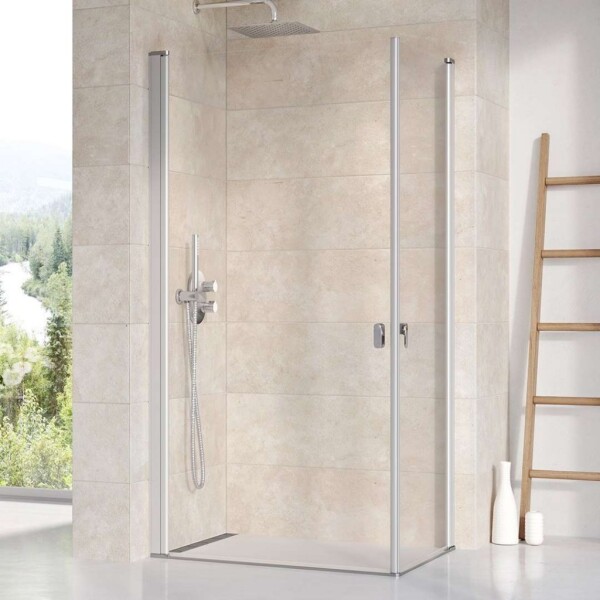 RAVAK - Chrome Sprchové dveře CRV1-90, 88-90 cm, satin/čiré sklo 1QV70U01Z1