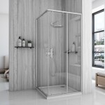 REA - Sprchový kout City 90x90 Nickel Brush Bez sprchové vaničky REA-K6496