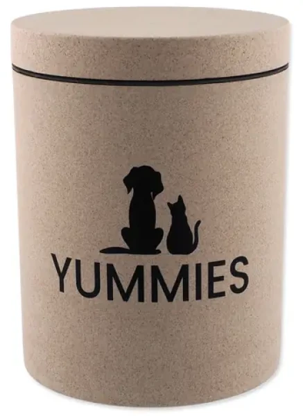 DOG FANTASY Dóza EcoStyle béžová 2300 ml / Ekologický materiál / Pevné uzavíratelné víko (454-855107)