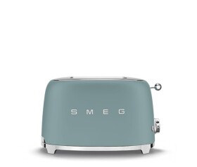 Smeg TSF01EGMEU toustovač / topinkovač, 2 toasty, 6 úrovní opékání, zásuvka na drobky, styl. 50. let, smaragdově zelená