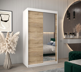 Šatní skříň Abi T2 Barva korpusu: Bílá, Rozměry: 120 cm, Dveře: Dub sonoma