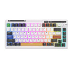 Royal Kludge KZZI K75 pro RGB černo-bílá / Bezdrátová klávesnice / mechanická / USB 2.4GHz BT / US Layout (KZZI K75 pro moment)