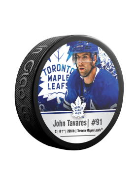 Inglasco / Sherwood Puk John Tavares #91 Toronto Maple Leafs Souvenir Hockey Puck