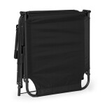 Polohovací černé zahradní lehátko s polštářem