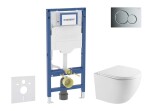 GEBERIT - Duofix Set předstěnové instalace, klozetu Oudee a sedátka softclose, tlačítko Sigma01, lesklý chrom SANI11CA1158