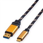 Delock USB 2.0 prodlužovací kabel plochý zahnutý [1x USB 2.0 zástrčka A - 1x USB 2.0 zásuvka A] 1.00 m černá oboustranně zapoji