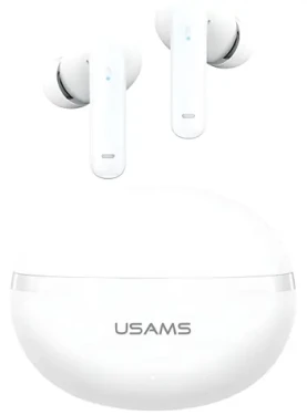 USAMS Echo E02 bílá / Bezdrátová sluchátka do uší / ANC/ENC / Bluetooth 5.3 (BHE0202)
