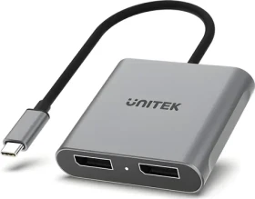 Unitek Adaptér USB-C na 2x DisplayPort 1.4 / Adaptér / 8K 60Hz / MST (V1404A)