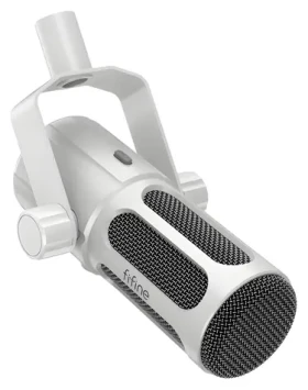 FIFINE Tank6 bílá / Dynamický mikrofon / USB / XLR / Kardioidní / 192kHz/24bit (Tank6-W)