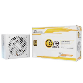 SEASONIC zdroj Core GX 650W White, 120mm, Plně modulární, 80+ Gold, ATX 3.1 EDF_522537