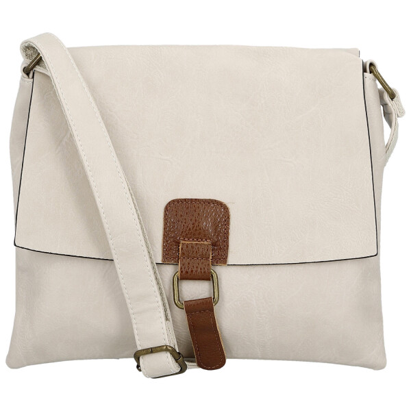 Trendy dámská koženková crossbody kabelka Ada, béžová