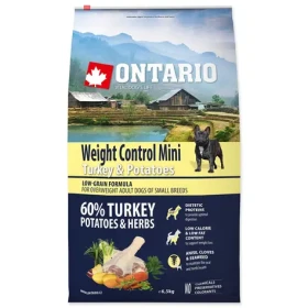 Ontario Mini Weight Control Turkey Potatoes 6.5kg / Granule pro dospělé psy (214-12547)