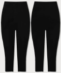 Černé bavlněné 3/4 legíny (YW01045-A1) odstíny černé XL (42)