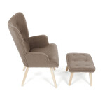 Relaxační křeslo, hnědá, látka bouclé, AK-319 BR2